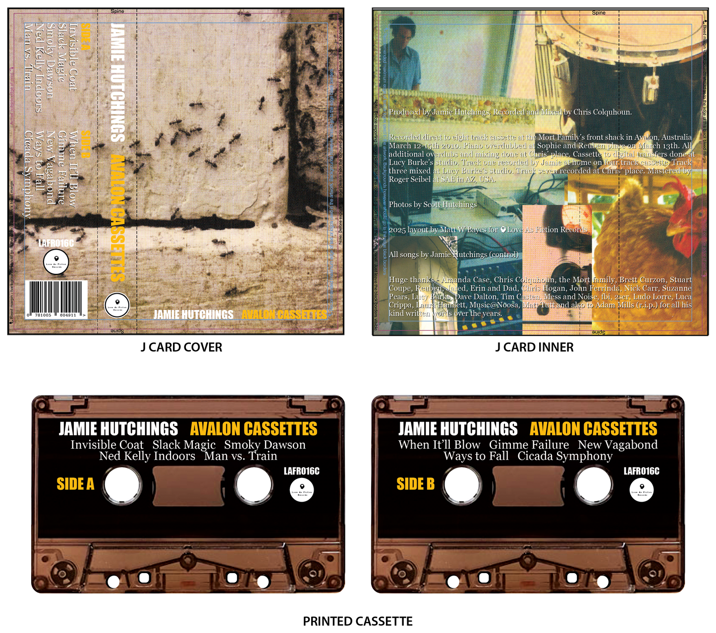 Jamie Hutchings - Avalon Cassettes - Limited Edition Cassette