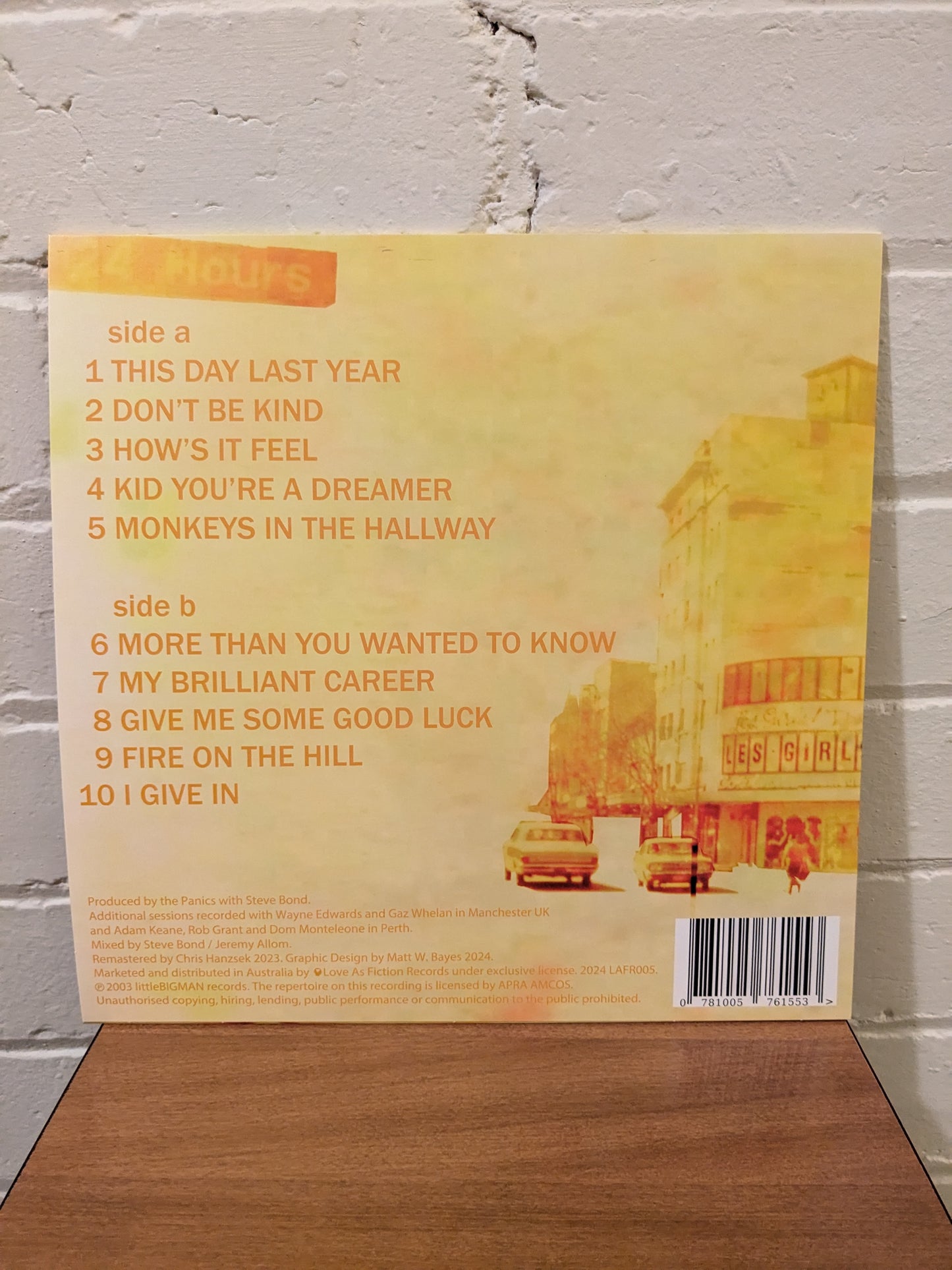 The Panics - A House on a Street in a Town I'm From - Limited Edition Clear Orange Vinyl