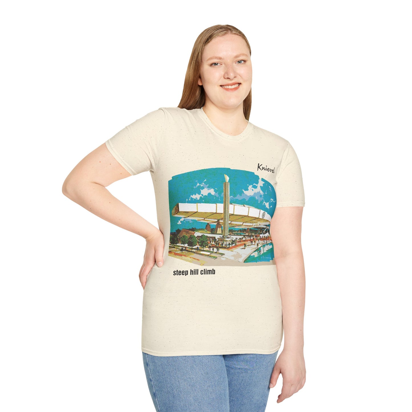 Knievel - Steep Hill Climb T-Shirt (Print on Demand)