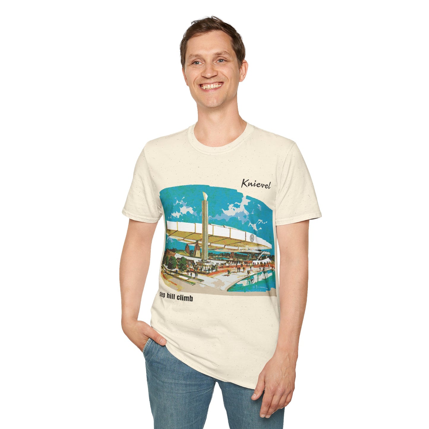 Knievel - Steep Hill Climb T-Shirt (Print on Demand)